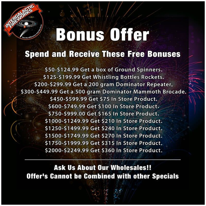 intergalactic specials bonus offer